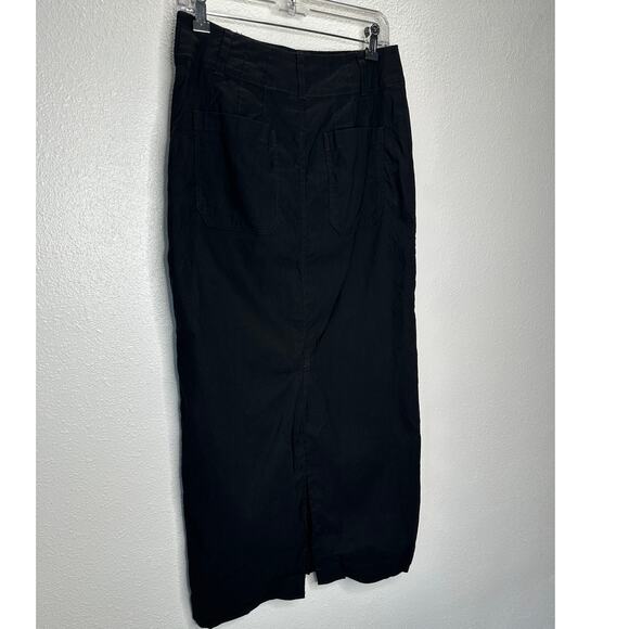 Maeve Black Colette Form Fitting High Rise Front Zip Maxi Skirt S - Picture 5 of 14